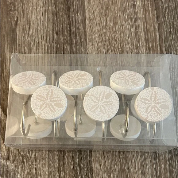 Sand Dollar Shower Curtain Hooks - Picture 1 of 2
